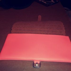 Pink flamingo clutch purse
